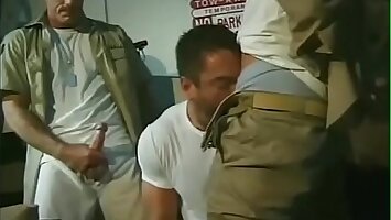 Soldier gets Penetrated By MP and Patrol Officer