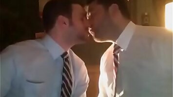 Sexy Guys Kissing Each Other While Smoking